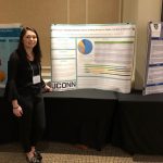 Kayla Hope presenting her research poster.