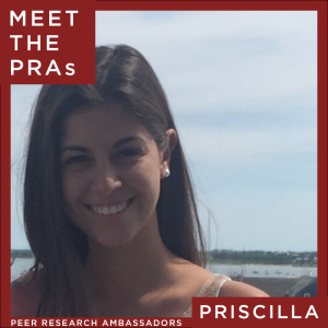 Peer Research Ambassador Priscilla Grillakis