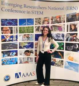 Paulina Frutos presenting at the Emerging Researchers National Conference in STEM.