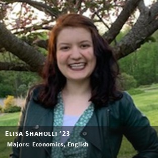 OUR Peer Research Ambassador Elisa Shaholli '23.