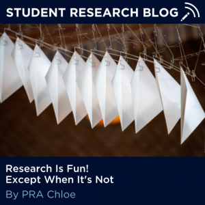 Student Research Blog. Research Is Fun! Except When It's Not. By PRA Chloe.