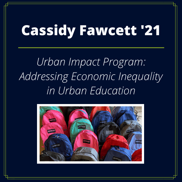 Change Grant recipient Cassidy Fawcett '21.