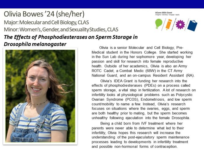 UConn IDEA Grant recipient Olivia Bowes '24.