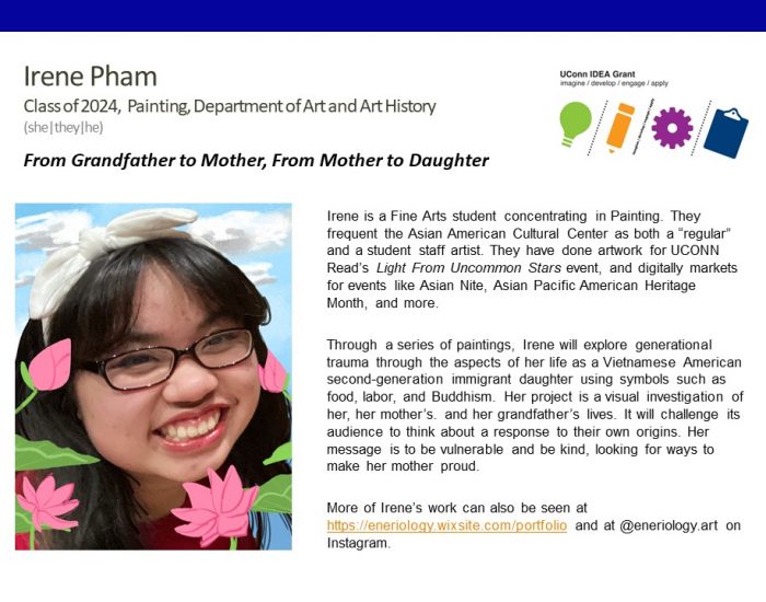 Irene Pham '24, Painting, Art & Art History, From Grandfather to Mother, From Mother to Daughter.