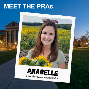 Meet the PRAs - picture of Anabelle, Peer Research Ambassador.