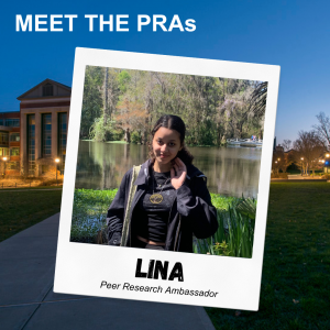 Meet the PRAs - picture of Lina, Peer Research Ambassador.